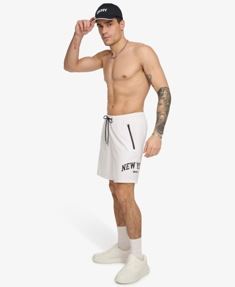 Мужские пляжные шорты Volley DKNY с защитой от солнца UPF 40+ Protection быстросохнущие 1159841088 (Белый XXL)