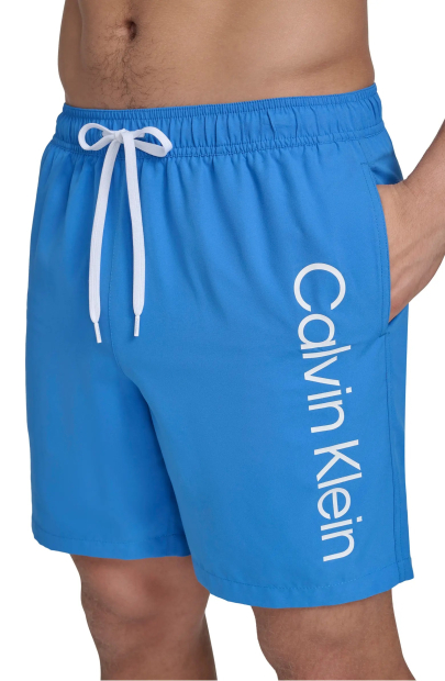 Шорты мужские для плавания Calvin Klein с UPF 40+ 1159845236 (Синий L)