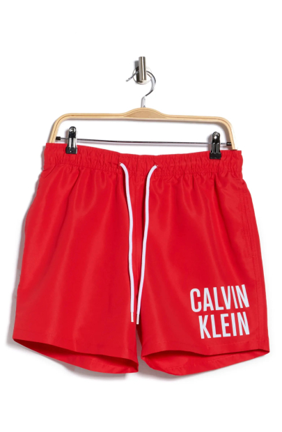 Шорты мужские для плавания Calvin Klein с UPF +40 1159845237 (Красный M)