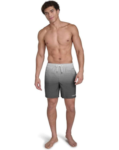 Шорты мужские для плавания Calvin Klein с UPF +40 1159845241 (Черный/Белый XL)