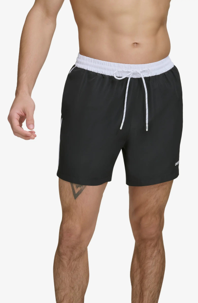 Мужские пляжные шорты DKNY с защитой от солнца UPF 40+ 1159845496 (Черный L)