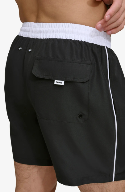 Мужские пляжные шорты DKNY с защитой от солнца UPF 40+ 1159845353 (Черный XL)