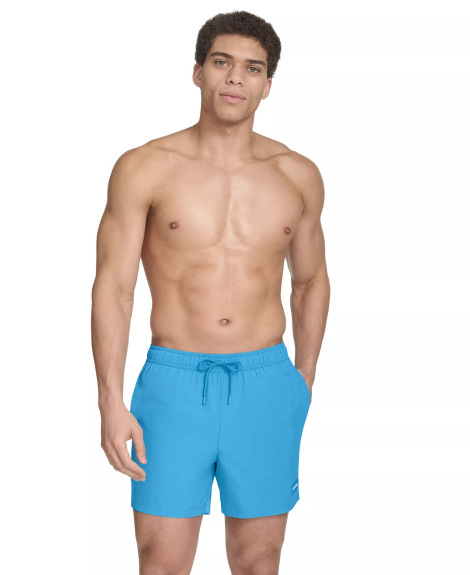 Шорты мужские для плавания Calvin Klein с UPF 40+ 1159847578 (Голубой L)