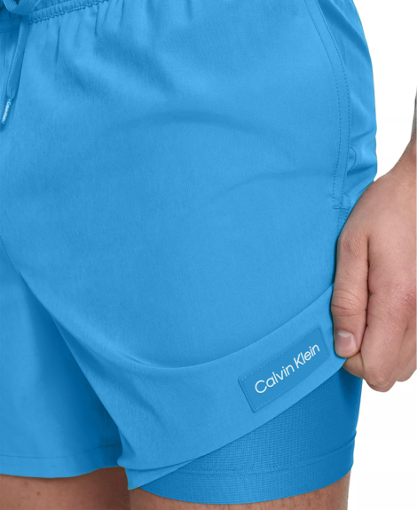 Шорты мужские для плавания Calvin Klein с UPF 40+ 1159847578 (Голубой L)