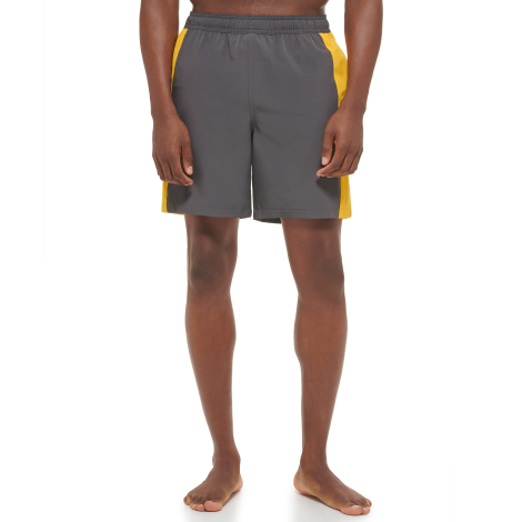 Шорты мужские для плавания Calvin Klein с UPF 40+ 1159849472 (Серый/Желтый S)