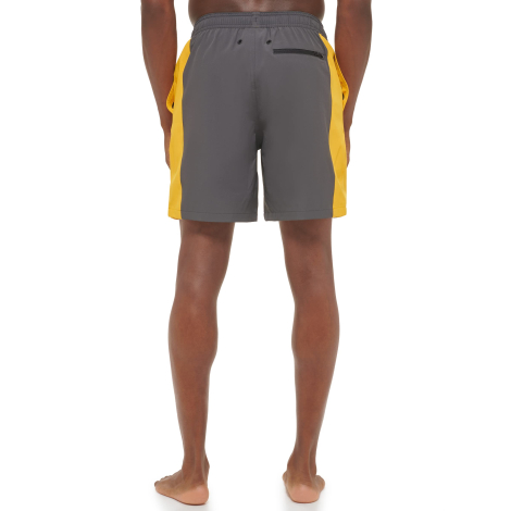 Шорты мужские для плавания Calvin Klein с UPF 40+ 1159849472 (Серый/Желтый S)