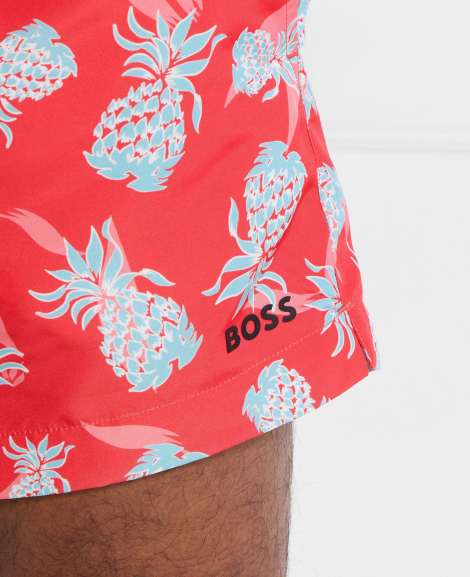 Шорты мужские для плавания BOSS by Hugo Boss с принтом 1159850104 (Красный XL)
