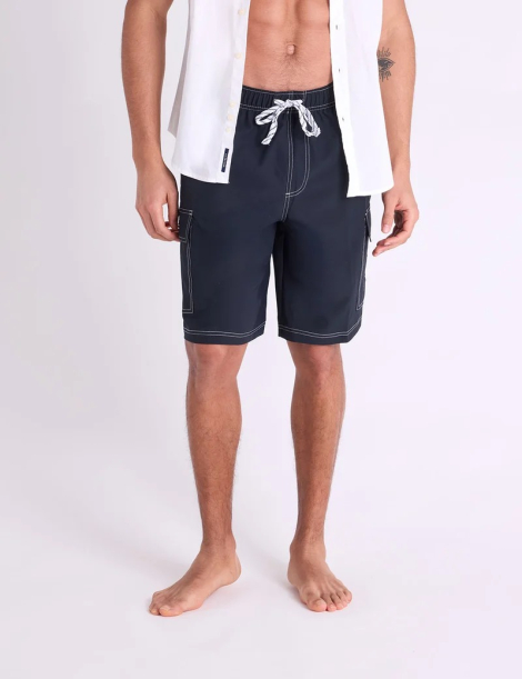 Шорты мужские для плавания U.S. Polo Assn карго с защитой UPF 50 1162831871 (Черный XXL)