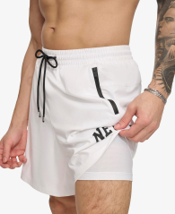 Мужские пляжные шорты Volley DKNY с защитой от солнца UPF 40+ Protection быстросохнущие 1159841086 (Белый XL)