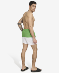 Мужские пляжные шорты Volley DKNY с защитой от солнца UPF 40+ Protection быстросохнущие 1159841119 (Белый/Зеленый XL)