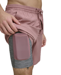 Чоловічі пляжні шорти DKNY із захистом від сонця UPF 40+ 1159846862 (Рожевий S)