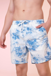 Мужские шорты для плавания GUESS на завязках 1159848392 (Голубой XXL)