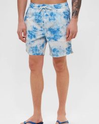 Мужские шорты для плавания GUESS на завязках 1159848392 (Голубой XXL)