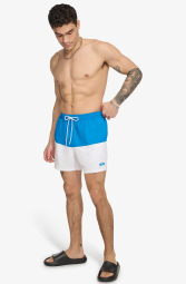 Мужские пляжные шорты Volley DKNY с защитой от солнца UPF 40+ Protection быстросохнущие 1159849231 (Белый/Голубой XXL)