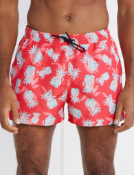Шорты мужские для плавания BOSS by Hugo Boss с принтом 1159850104 (Красный XL)