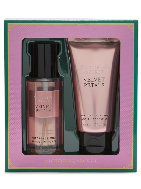 Подарочный набор Velvet Petals Victoria’s Secret мист и лосьон в мини-формате 1159852925 (Розовый 75 ml/75 ml)