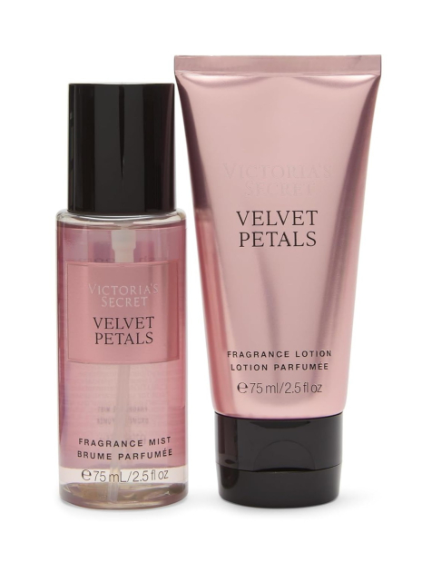 Подарочный набор Velvet Petals Victoria’s Secret мист и лосьон в мини-формате 1159852925 (Розовый 75 ml/75 ml)