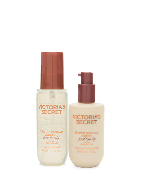 Подарочный набор Spiced Vanilla Cream Feel Toasty Victoria’s Secret мист и лосьон 1159853327 (Коричневый 88 ml/88 ml)