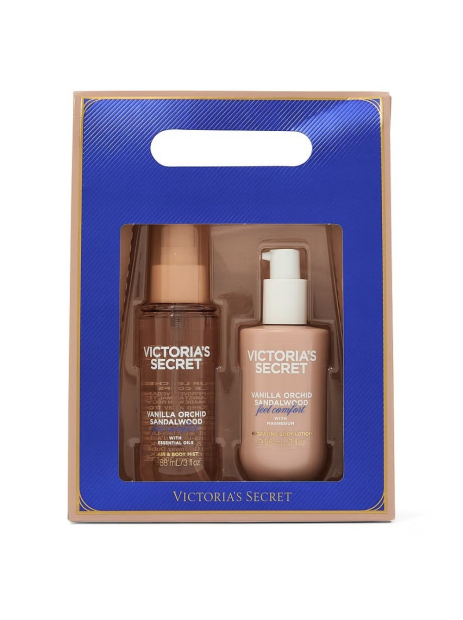 Подарочный набор Vanilla Orchid Sandalwood Victoria’s Secret мист и лосьон 1159853331 (Синий/Бежевый 88 ml/88 ml)