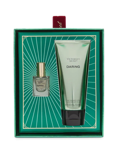 Подарунковий набір Daring Victoria's Secret лосьйон та парфум 1159856426 (Зелений 7,5 ml/ 100 ml)
