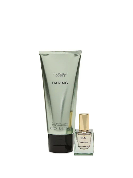 Подарунковий набір Daring Victoria's Secret лосьйон та парфум 1159856426 (Зелений 7,5 ml/ 100 ml)