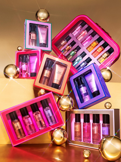 Подарочный набор мистов с шиммером Victoria’s Secret 4 аромата 1159858687 (Разные цвета One Size)