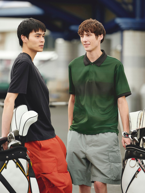 Футболка-поло UNIQLO с технологией DRY-EX 1159843992 (Зеленый XS)