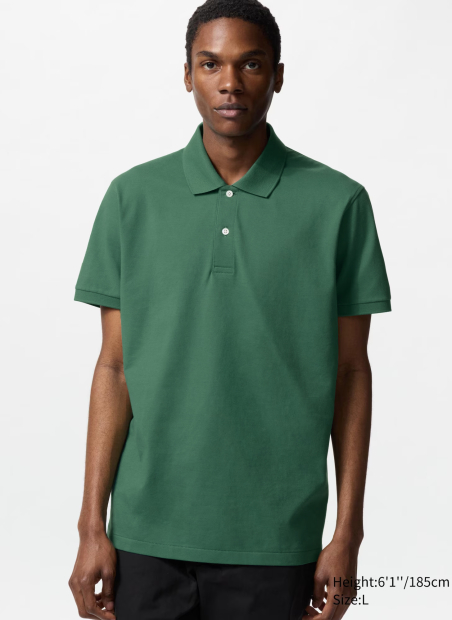 Футболка-поло UNIQLO з гудзиками 1159846025 (Зелений 3XL)