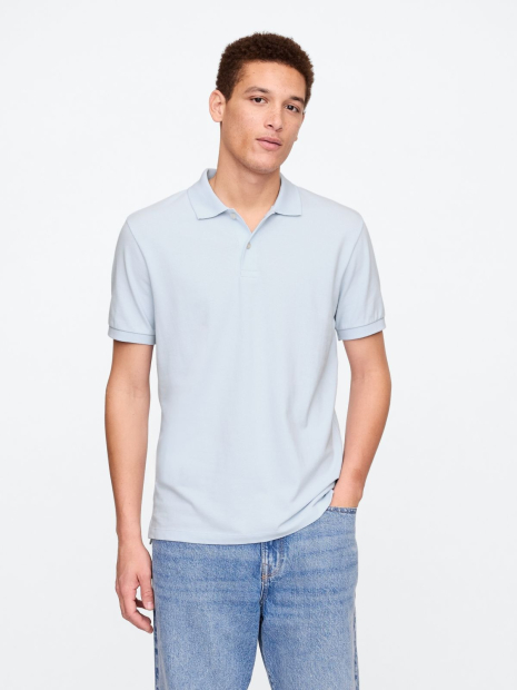 Чоловічі футболки-поло GAP 1159846076 (Блакитний XL)