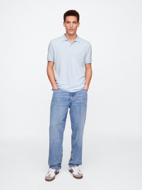 Чоловічі футболки-поло GAP 1159846076 (Блакитний XL)