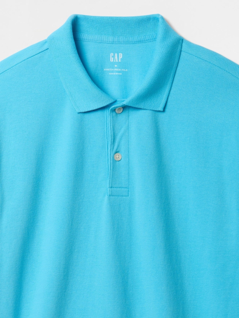 Мужская футболка-поло GAP 1159847944 (Голубой M)