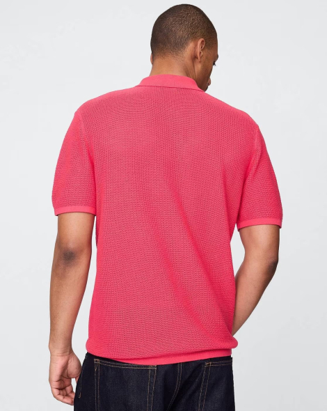 Мужское вязаное поло GAP 1159847973 (Розовый XL)