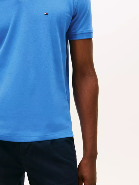 Мужская футболка-поло Tommy Hilfiger с логотипом 1159848678 (Синий M)