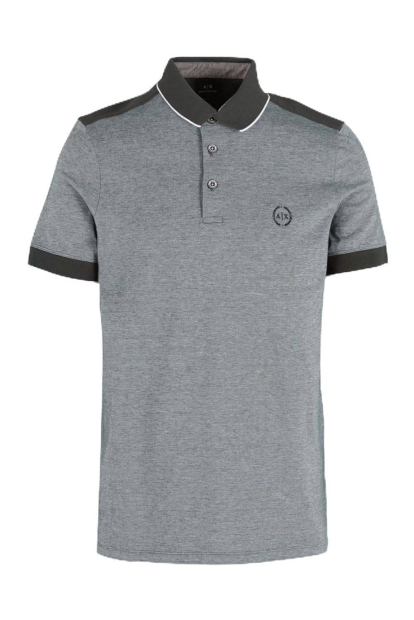 Футболка-поло Armani Exchange 1159849749 (Сірий/Зелений XXL)