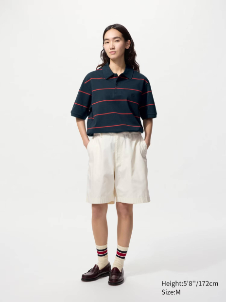 Классическое поло UNIQLO с принтом 1159849950 (Синий XXL)