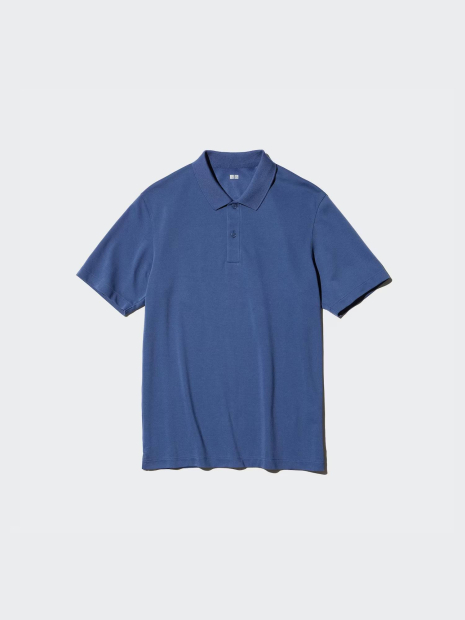 Футболка-поло UNIQLO AIRism 1159849956 (Синий XXL)