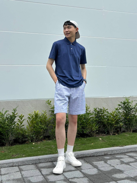 Футболка-поло UNIQLO AIRism 1159849956 (Синий XXL)