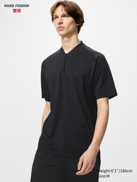 Футболка-поло UNIQLO с технологией DRY-EX 1159849958 (Черный XL)