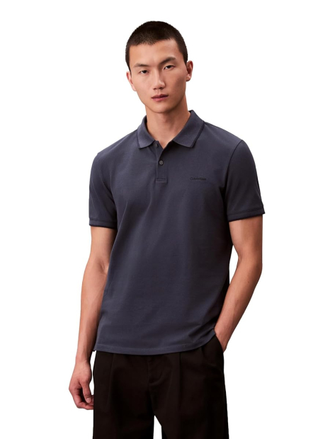 Мужское поло Calvin Klein с логотипом 1159851036 (Синий XXL)