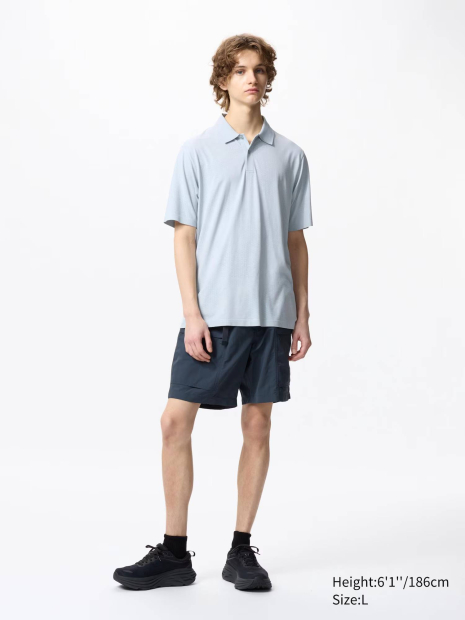 Футболка-поло UNIQLO с технологией DRY-EX 1159851521 (Голубой 3XL)