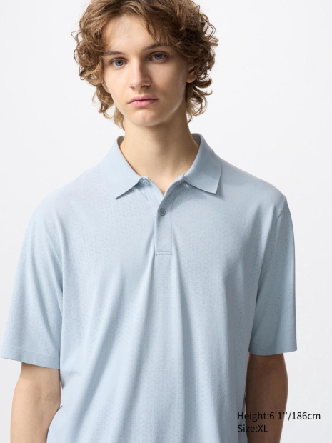 Футболка-поло UNIQLO с технологией DRY-EX 1159851521 (Голубой 3XL)