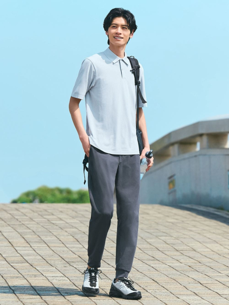 Футболка-поло UNIQLO с технологией DRY-EX 1159851521 (Голубой 3XL)