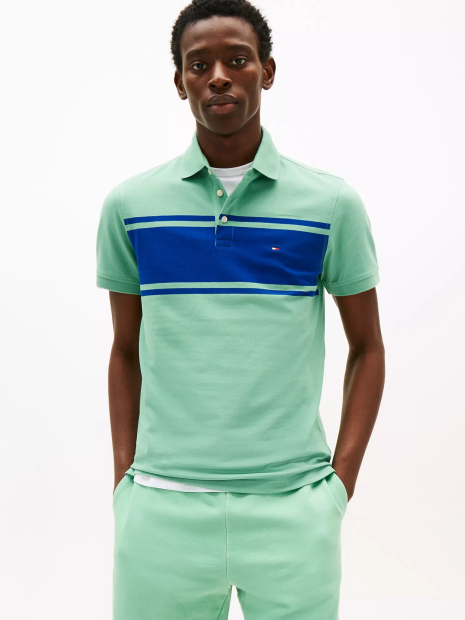 Мужское поло Tommy Hilfiger 1159852290 (Зеленый M)