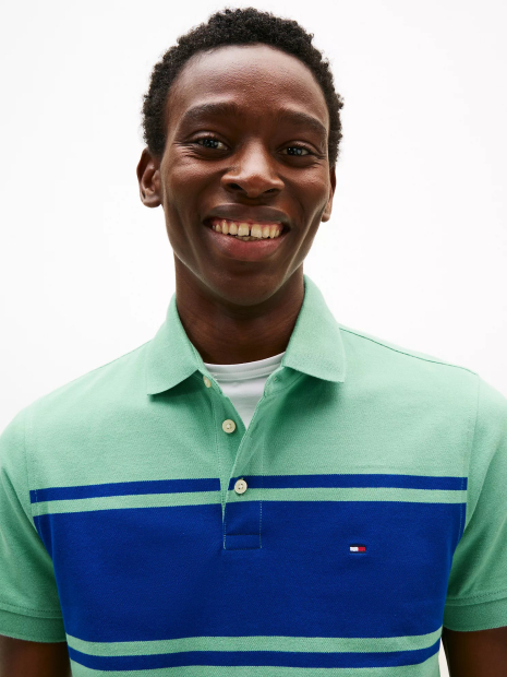 Мужское поло Tommy Hilfiger 1159852290 (Зеленый M)