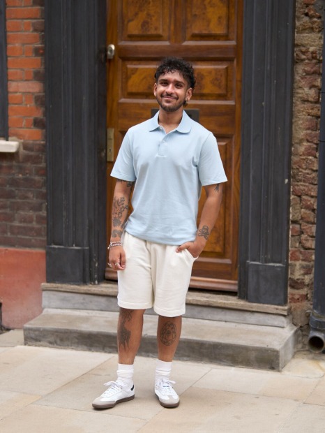 Футболка-поло UNIQLO AIRism 1159852370 (Голубой XXL)