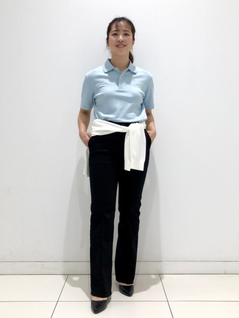 Футболка-поло UNIQLO AIRism 1159852370 (Голубой XXL)