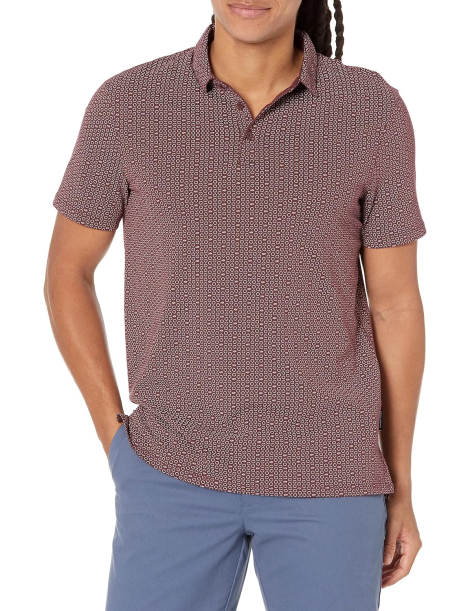 Футболка-поло Armani Exchange с принтом 1159852452 (Бордовый XL)