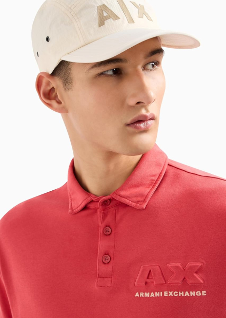 Мужское поло Armani Exchange с логотипом 1159853936 (Красный XL)