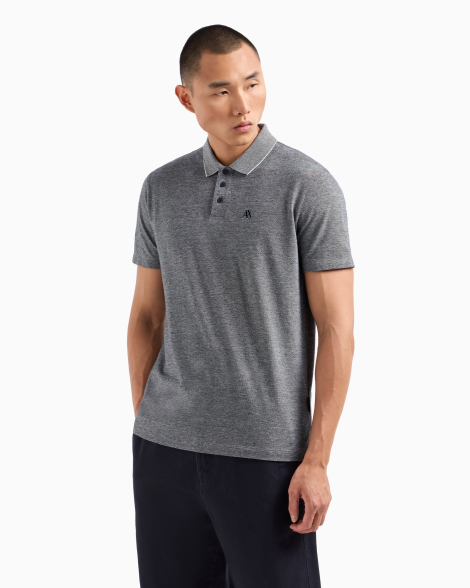 Мужское поло Armani Exchange с логотипом 1159854510 (Серый M)