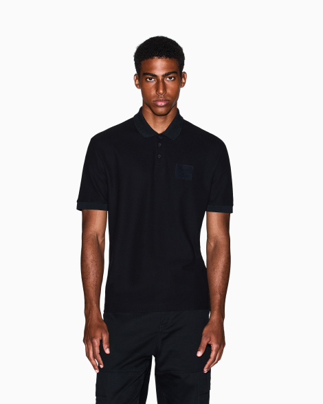 Мужское поло Armani Exchange с логотипом 1159854975 (Черный XXL)